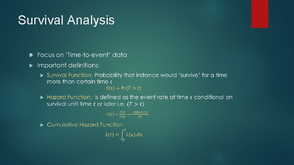 Survival Analysis 