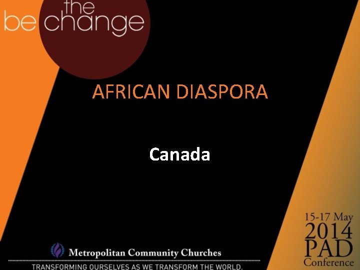AFRICAN DIASPORA Canada 