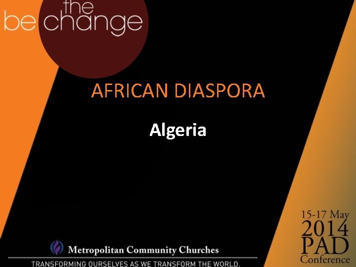 AFRICAN DIASPORA Algeria 