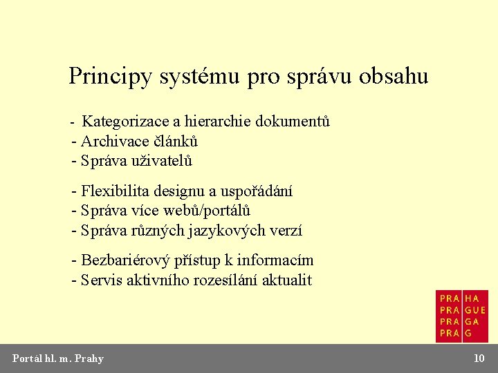 Principy systému pro správu obsahu - Kategorizace a hierarchie dokumentů - Archivace článků -