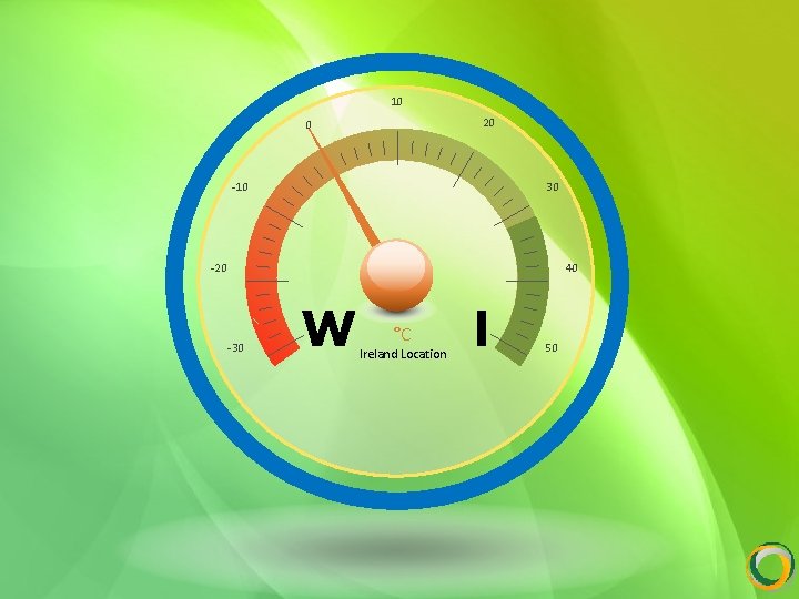 10 20 0 -10 30 -20 40 -30 W °C Ireland Location I 50