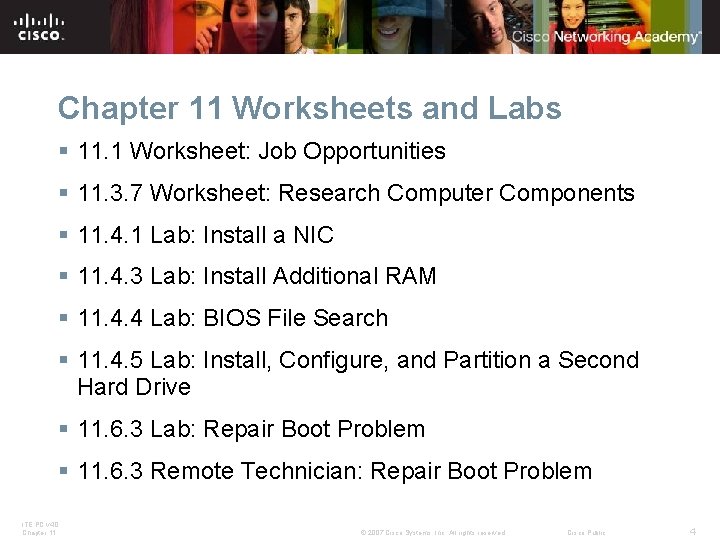 Chapter 11 Worksheets and Labs § 11. 1 Worksheet: Job Opportunities § 11. 3.