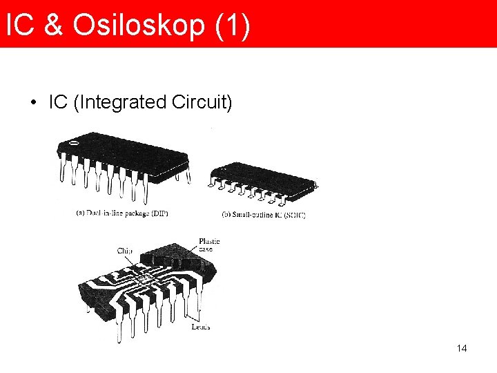 IC & Osiloskop (1) • IC (Integrated Circuit) 14 