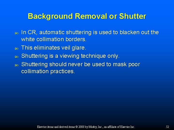 Background Removal or Shutter In CR, automatic shuttering is used to blacken out the