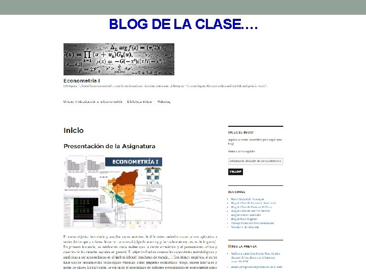 BLOG DE LA CLASE…. 