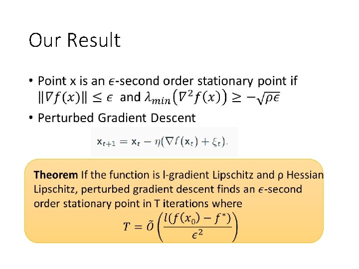 Our Result • 