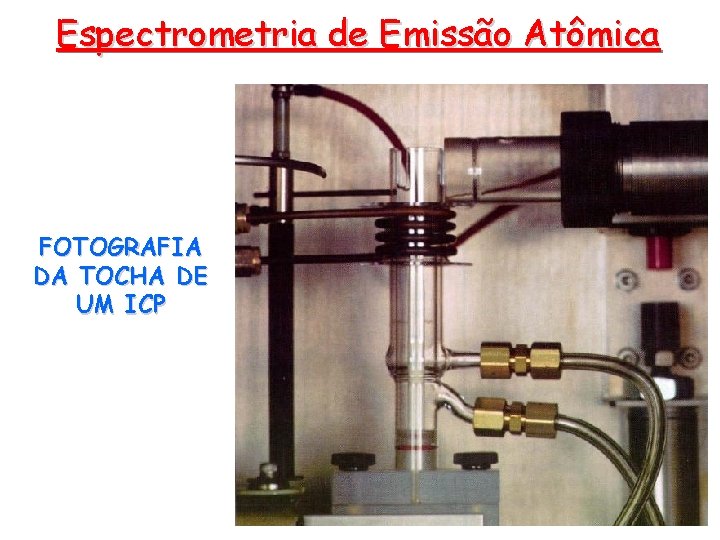 Espectrometria de Emissão Atômica FOTOGRAFIA DA TOCHA DE UM ICP 