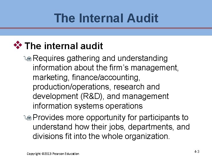 The Internal Audit v The internal audit 9 Requires gathering and understanding information about The Internal Audit v The internal audit 9 Requires gathering and understanding information about