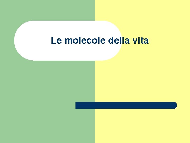 Le molecole della vita 