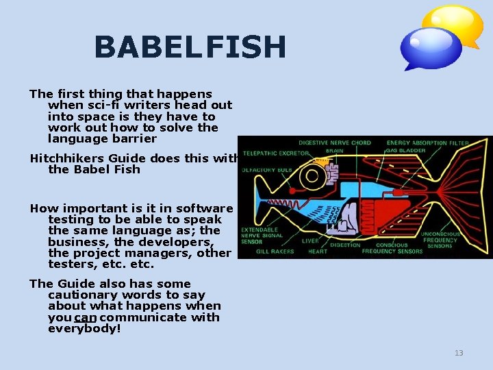 BABEL FISH The first thing that happens when sci-fi writers head out into space