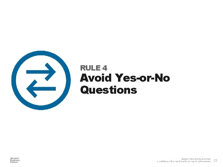RULE 4 Avoid Yes-or-No Questions 23 