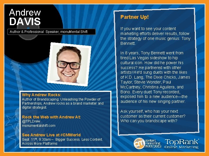 Andrew DAVIS Author & Professional Speaker, monu. Mental Shift Why Andrew Rocks: Author of