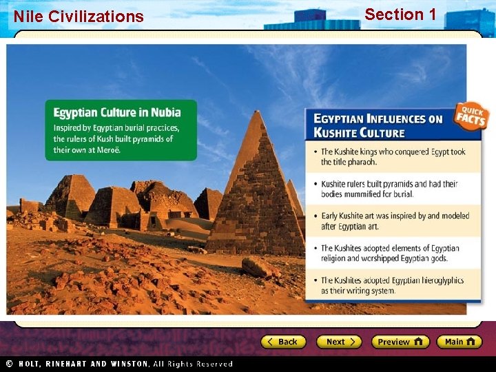 Nile Civilizations Section 1 Nile Civilizations Section 1
