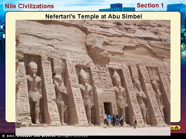 Nile Civilizations Section 1 Nefertari's Temple at Abu Simbel Nile Civilizations Section 1 Nefertari's Temple at Abu Simbel