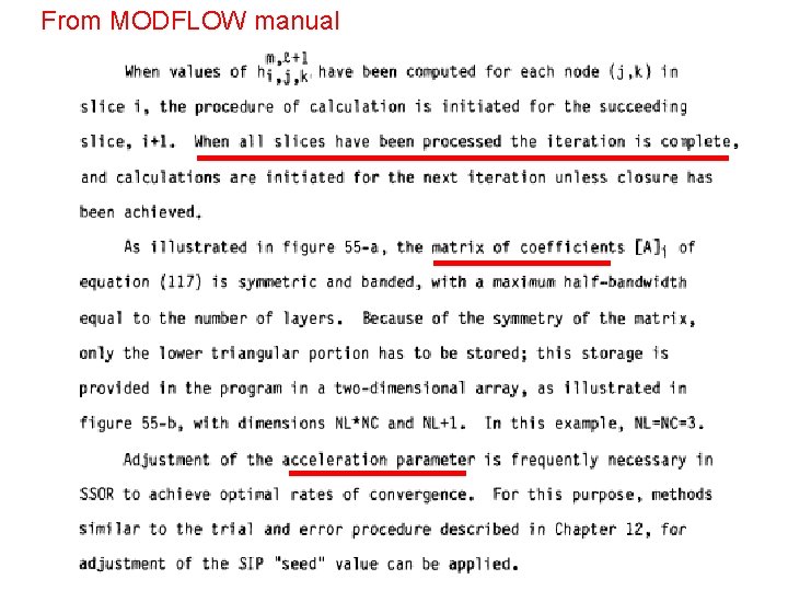 From MODFLOW manual From MODFLOW manual