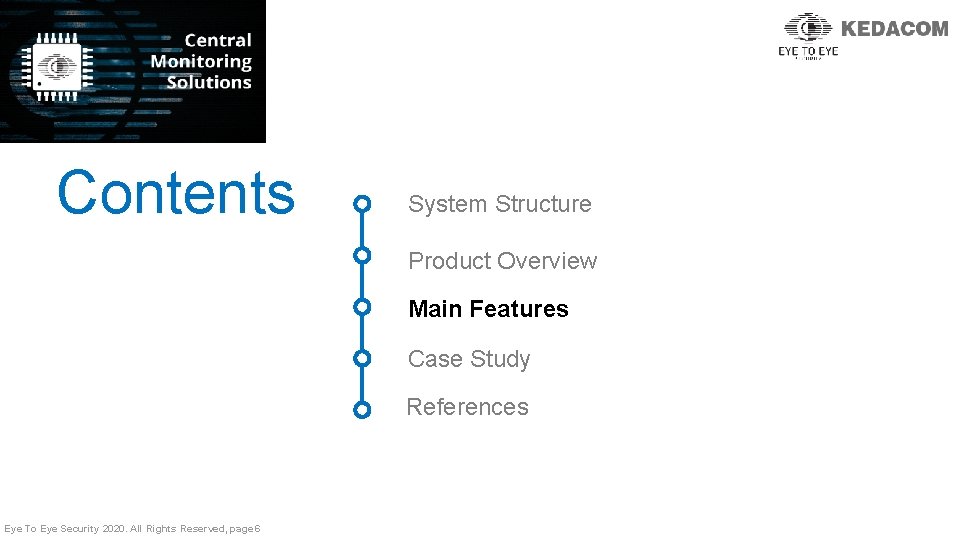 Contents System Structure Product Overview Main Features Case Study References Eye To Eye Security