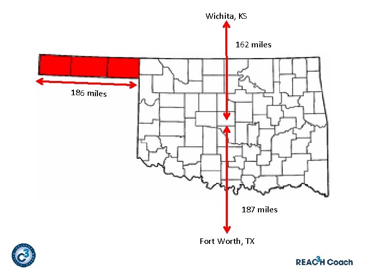 Wichita, KS 162 miles 186 miles 187 miles Fort Worth, TX 