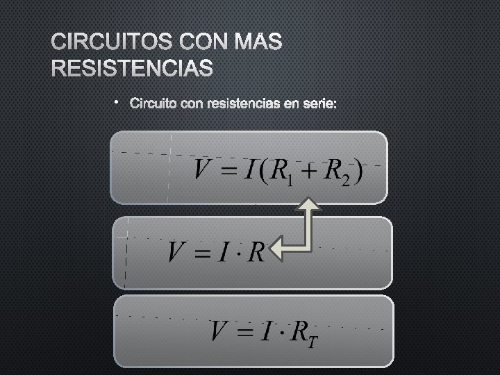CIRCUITOS CON MÁS RESISTENCIAS • CIRCUITO CON RESISTENCIAS EN SERIE: CIRCUITOS CON MÁS RESISTENCIAS • CIRCUITO CON RESISTENCIAS EN SERIE:
