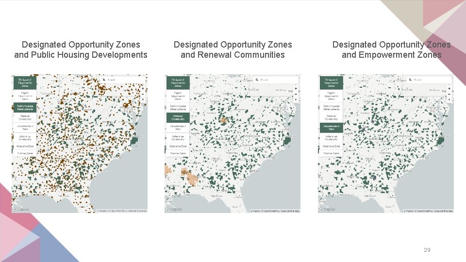 Designated Opportunity Zones and Public Housing Developments Designated Opportunity Zones and Renewal Communities Designated