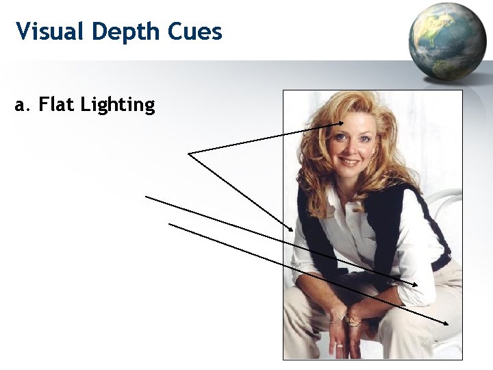 Visual Depth Cues a. Flat Lighting 