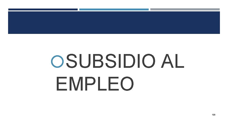  SUBSIDIO AL EMPLEO 120 