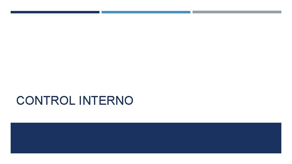 CONTROL INTERNO 