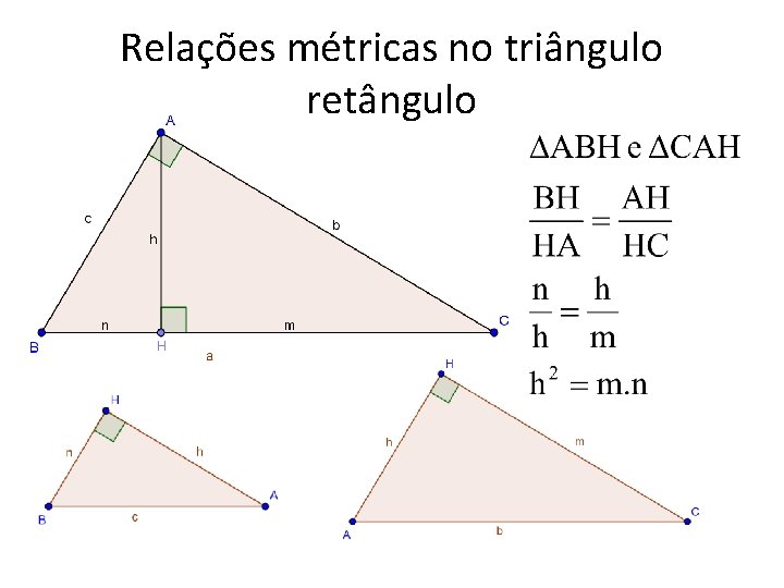 Relações métricas no triângulo retângulo 