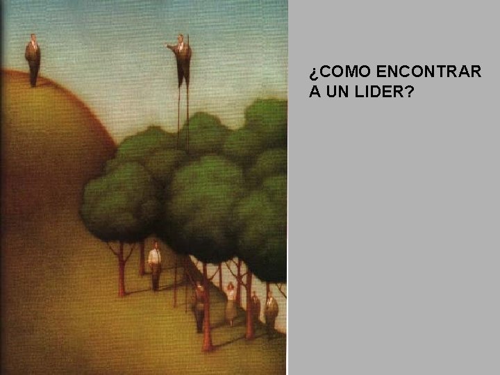 ¿COMO ENCONTRAR A UN LIDER? ¿COMO ENCONTRAR A UN LIDER?