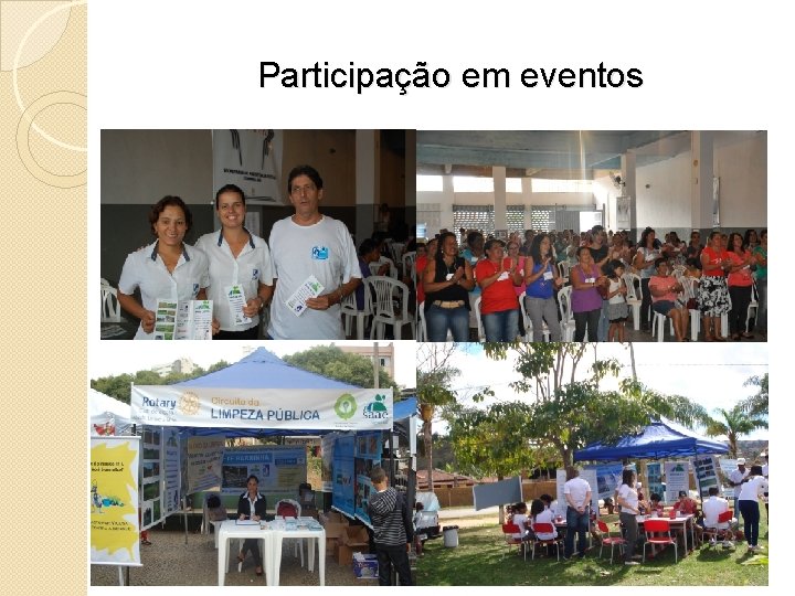 Participação em eventos 