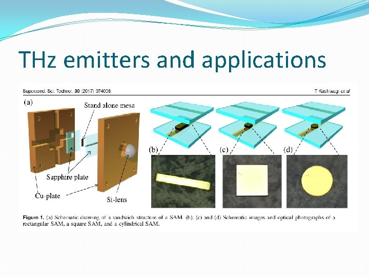 THz emitters and applications 