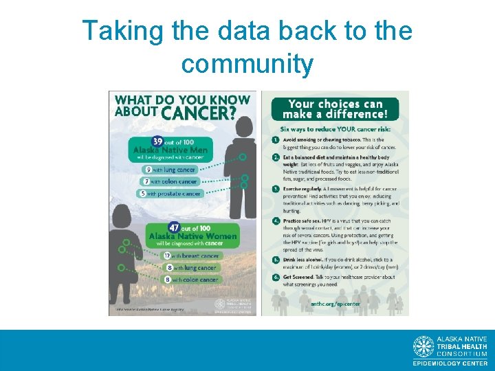 Taking the data back to the community anthctoday. org/epicenter 