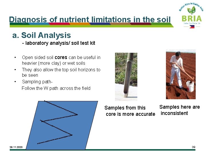 Diagnosis of nutrient limitations in the soil a. Soil Analysis - laboratory analysis/ soil