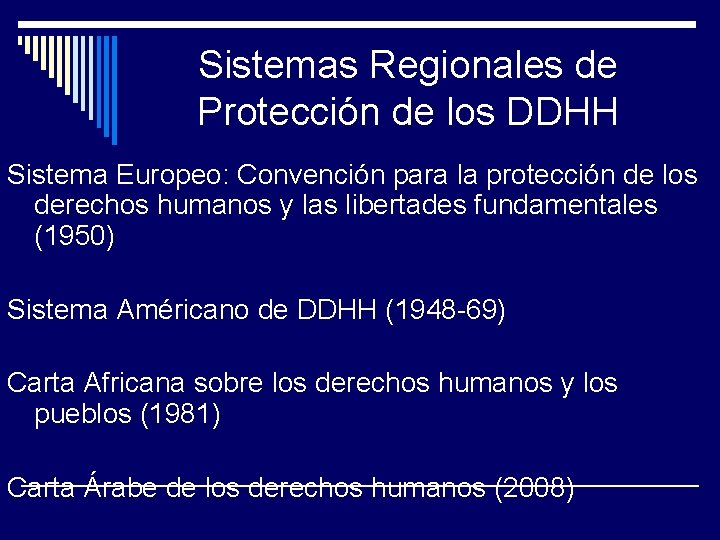 SISTEMAS DE PROTECCIN DE LOS DERECHOS HUMANOS Unidad