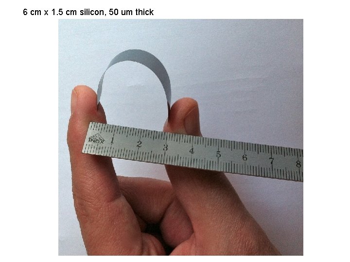 6 cm x 1. 5 cm silicon, 50 um thick 
