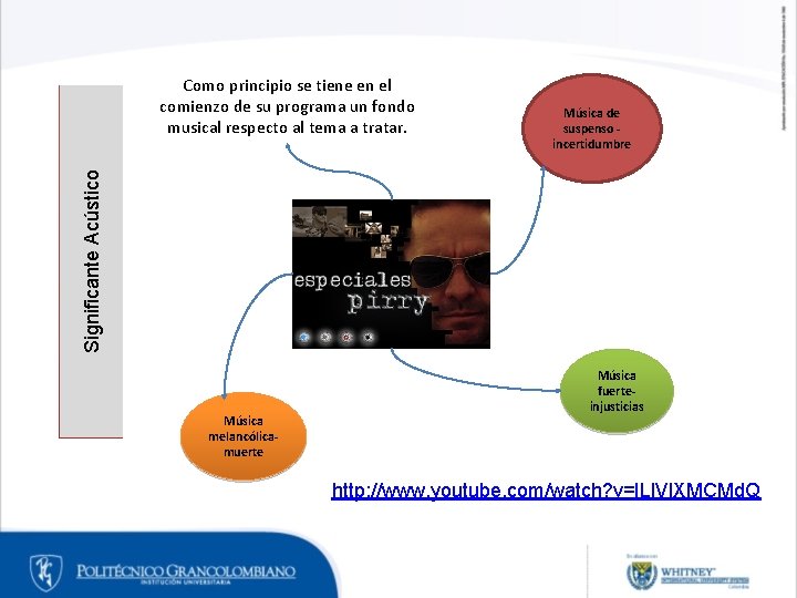 Música de suspenso incertidumbre Significante Acústico Como principio se tiene en el comienzo de Música de suspenso incertidumbre Significante Acústico Como principio se tiene en el comienzo de