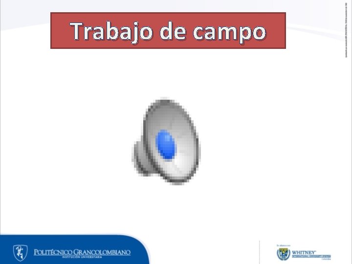 Trabajo de campo Trabajo de campo