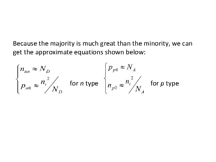 Because the majority is much great than the minority, we can get the approximate