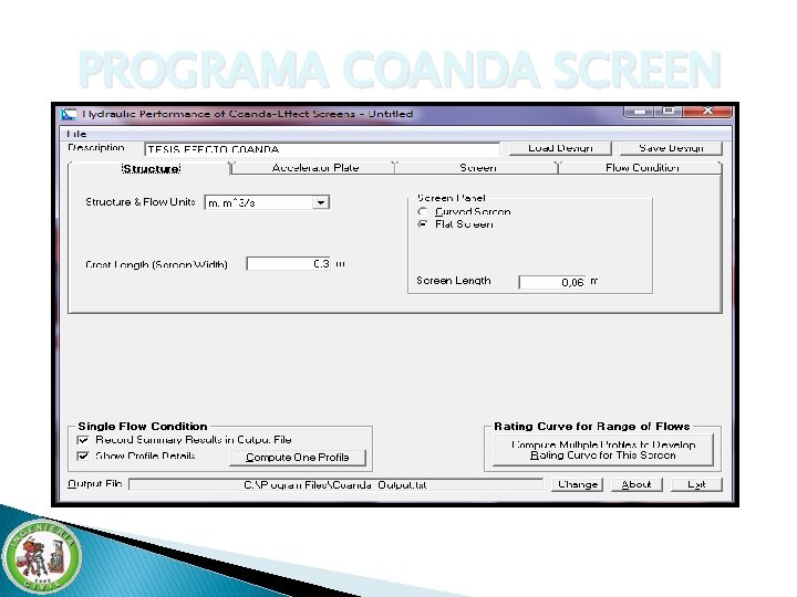 PROGRAMA COANDA SCREEN PROGRAMA COANDA SCREEN