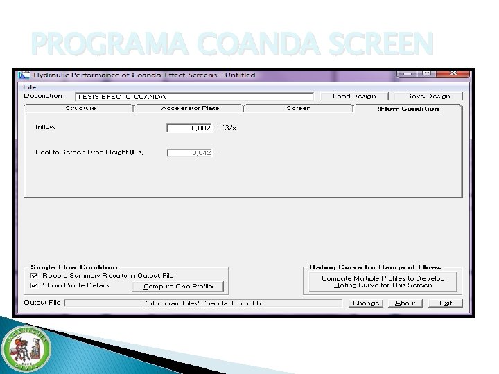 PROGRAMA COANDA SCREEN PROGRAMA COANDA SCREEN