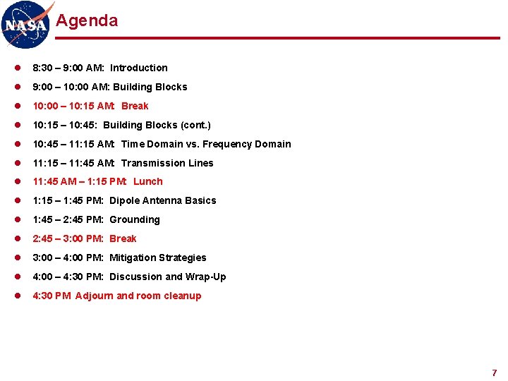 Agenda l 8: 30 – 9: 00 AM: Introduction l 9: 00 – 10: