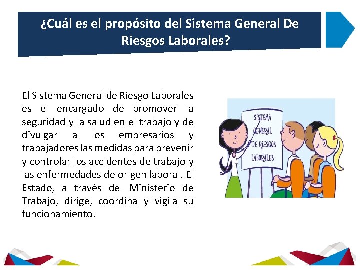 ¿Cuál es el propósito del Sistema General De Riesgos Laborales? El Sistema General de