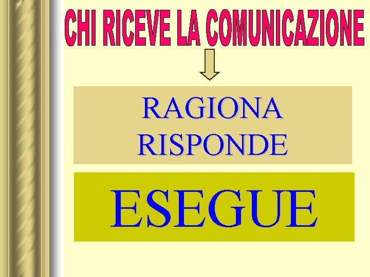 RAGIONA RISPONDE ESEGUE 