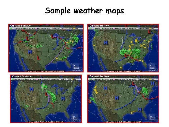 Sample weather maps 