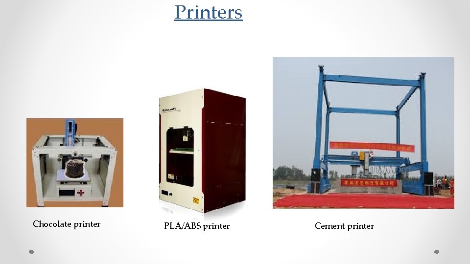 Printers Chocolate printer PLA/ABS printer Cement printer 