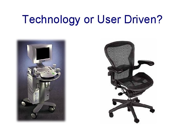 Technology or User Driven? 