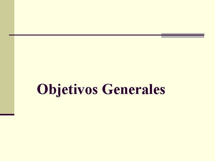Objetivos Generales 