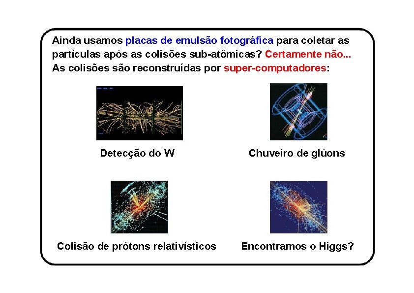 Ainda usamos placas de emulsão fotográfica para coletar as partículas após as colisões sub-atômicas?