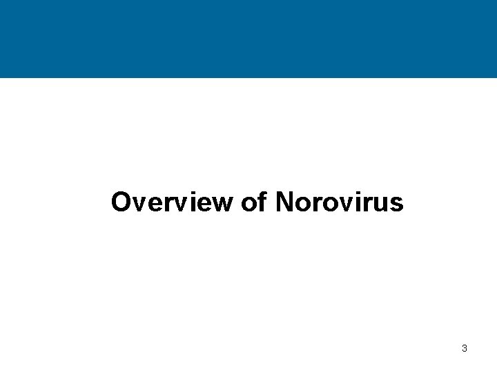 Overview of Norovirus 3 