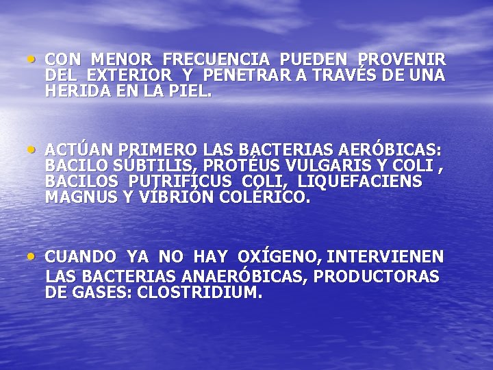  • CON MENOR FRECUENCIA PUEDEN PROVENIR DEL EXTERIOR Y PENETRAR A TRAVÉS DE