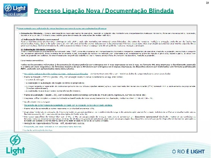 19 Processo Ligação Nova / Documentação Blindada 